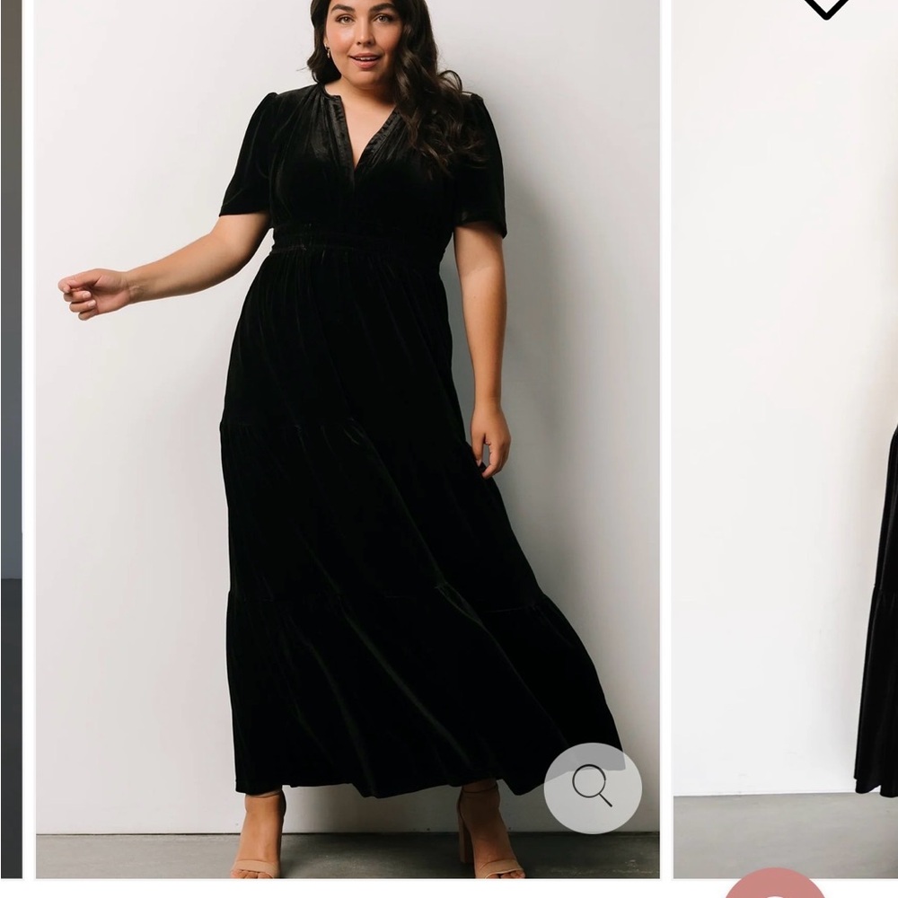 Baltic Born Black Velvet Maxi Dress - Picture 3 of 3